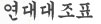 연대대조표